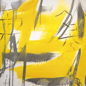 Yu Meiyo [Coraggio eroico-onore], 2020, Smalto industriale su tela, 100x110cm