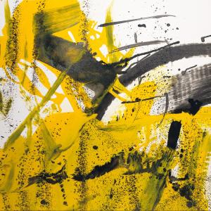 Yu  [coraggio eroico],  2020, Smalto industriale su tela, 70x70cm