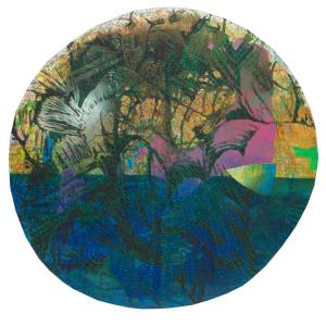 Luna Park, 2019, Olio e inchiostro su tela, 146x137cm