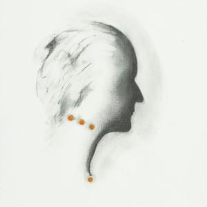 Testa illuminata 5,  2020 , Tecnica mista su carta, 35x25cm
