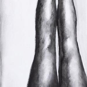 Germoglio 1,  2020, Tecnica mista su tela, 200x30cm