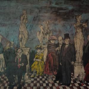 Gerden Party, 1962, Olio su tavola, 108x158cm