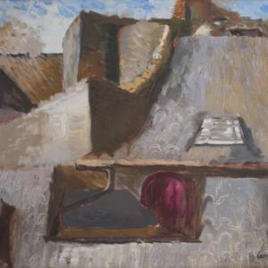 Tetti, , Olio su tela, 36x45cm