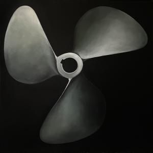 Elica, 2020, Olio su tela, 100x100cm