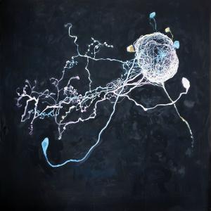 Hyper object  Still Life 15 - ENT1, 2021, Acrilico cangiante su tela, 150x150cm