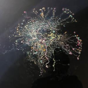 Hyper object  Still Life 13 - ENT1, 2021, Acrilico cangiante su tela, 150x150cm