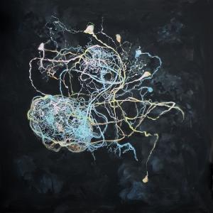 Hyper object  Still Life 10 - ENT1, 2021, Acrilico cangiante su tela, 150X150cm