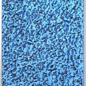 Dove ballano gli elefanti, le formiche stanno alla larga, 2017, Polvere di marmo di Carrara e pigmenti su tavola, 71x42cm