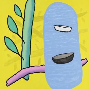 Mare verticale, 2021, Olio su tela, 120x140cm