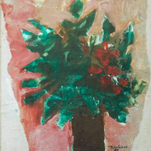 Fiori, 1960, Olio su tela, 36x40cm