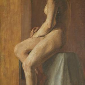 Nudo di donna, , Olio su tela, 70x130cm