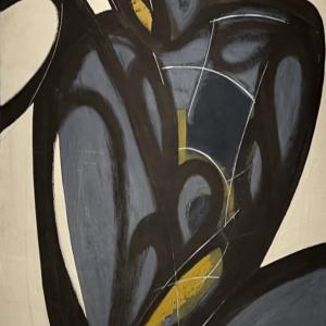 Dance, 2005, Olio, pigmenti e gesso su tavola, 80x120cm