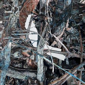 Mancano le mezze tinte, 2022, Olio su tela, 190x200cm