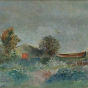 Paesaggio, , Tecnica mista su cartone telato, 33x48cm