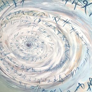 Codice Genesi, 2005-2022, Acrilico su telaÂ , 140x190cm