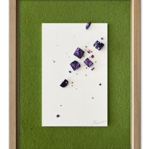 Anatomia del caso #1, 2009, Dadi, feltro, carta, 32x24,5x2,5cm