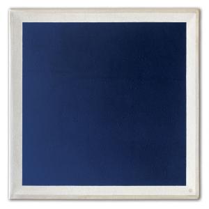 Quadrato Blu, 1999-2006, Acrilico e acrilico iridescente su telaÂ , 40x40x3,5cm