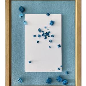 Anatomia del caso #2, 2009, Dadi, feltro, carta, 32x24,5x2,5cm