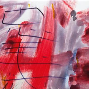 Red Code, 2020, Smalto industriale su tela, 25x30cm