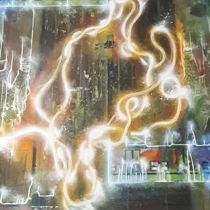 Fear No Robots, 2023, Tecnica mista su tela, 134x112cm