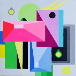 Assembramenti, 2023, Acrilico su tela, 40x40cm