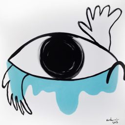 Humain 26_3, 2025, Acrilico su tela, 80x80cm