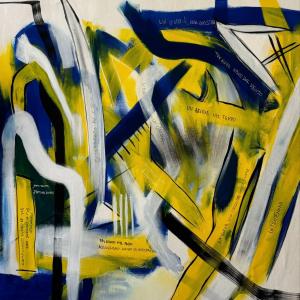 Un Incontro, 2024, Tecnica mista, 115x115cm