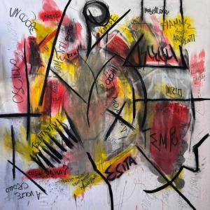 Momenti Sospesi, 2025, Tecnica mista, 140x140cm