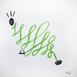 Cuvi 10_2, 2025, Acrilico su tela, 80x80cm