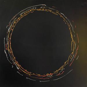 Udito, 2024, Acrilico su tela, 100x100cm