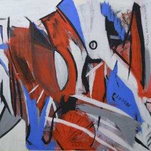 All'occorrenza un battito, 2024, Tecnica mista, 95x110cm