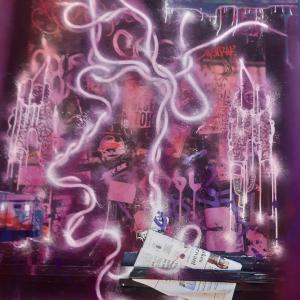 Yesterday's News, 2023, Tecnica mista su tela, 134x112cm