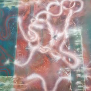 Keep an eye out , 2023, Tecnica mista su tela, 134x112cm