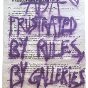 Frustrated by, 2022, Acrylic on manipulated printing, 140x100cm