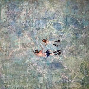 Scuba Hereditary, 2023, Vinilico su lino, 80x80cm