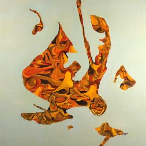 Isola di radica, 2023, Olio su tela, 73x83cm