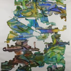 Corallo, 2023, Acquerello su carta, 55x75cm