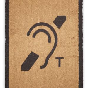 Please, 2019, Fibra di cocco rigenerata da pavimento, 130x90cm