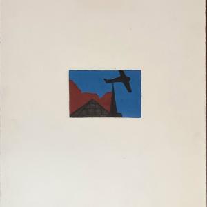 Aereoplano, , Smalto su incisione, 35x25cm