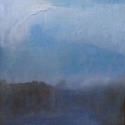 Le ombre si nascondono tra le parole, 2022, Olio e tecnica mista su tela, 60x60cm