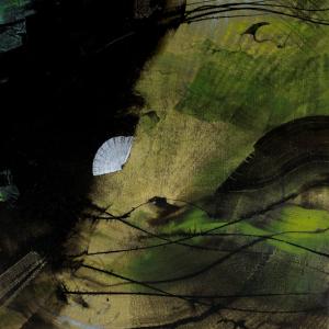 Per una perla, 2024, Inchiostri e pigmenti su tela, 70x50cm