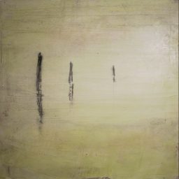 Tra il silenzio, la tua melodia, 2026, Tecnica mista su tela, 70x70cm