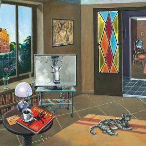 9.15 un pomeriggio in casa, 2015, Olio su tela, 100x81cm